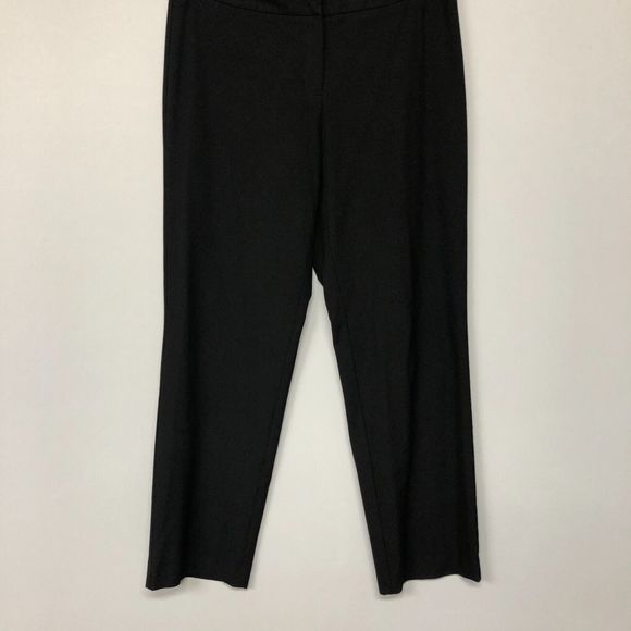 J Jill Women Flat Front Dress Pants Size 10 Stretch Black B191 -24 - Picture 11 of 15